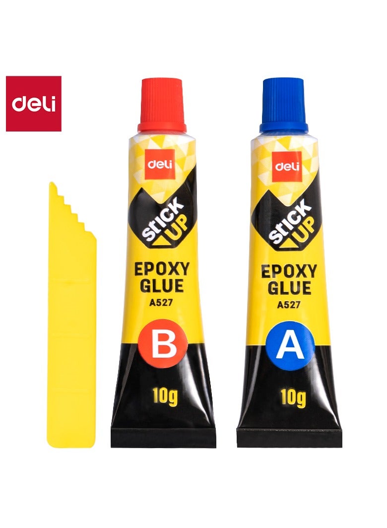 ديليEA527 غراء إبكسي 10 غرام×2، شفاف – مثالي للإصلاحات القوية والربط الصناعي - Image 1