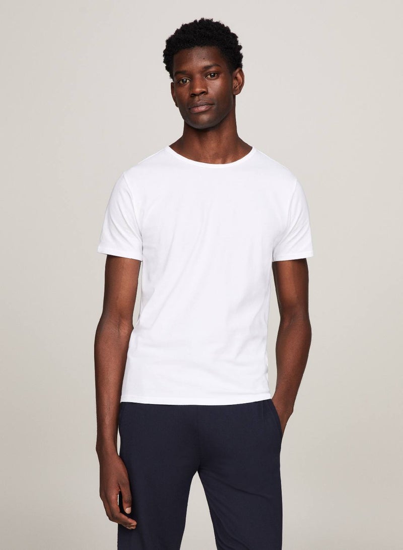 TOMMY HILFIGER Men's 3-Pack Premium Essential Stretch T-Shirts, Black/ White/ Grey - Image 2