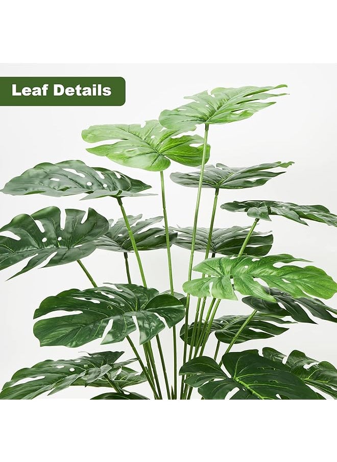 erorex 26 Inch Fake Plants Large Tropical Palm Tree Artificial Monstera Faux Plant Tree With Pot For Home Office Living Room Decor Indoor  - Image 4