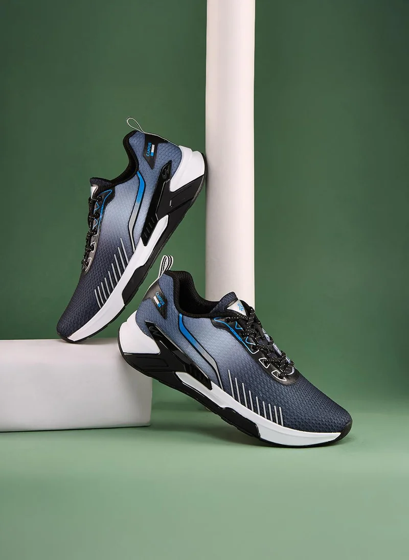 CAMPUS Men Caret-N Bubble Yoga Max Lace-Up Running Shoes-Black