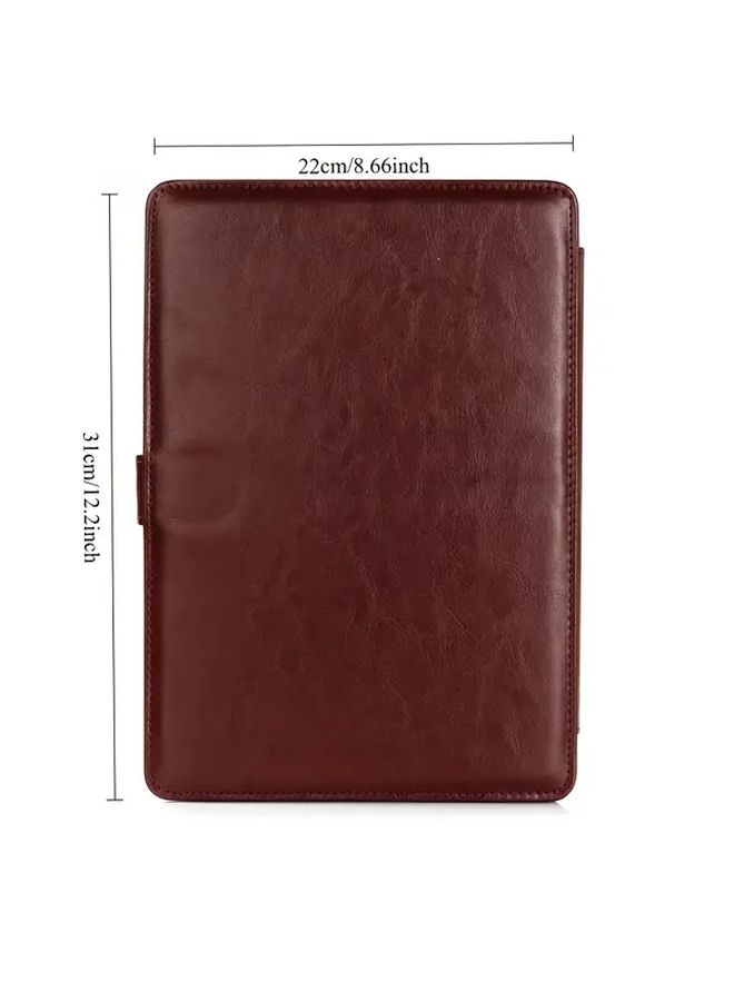 Minimalist Synthetic Leather Laptop Case Detachable Strap Button Closure Scratchproof Impact Resistant for MacBook Pro 13.3 Black - Image 2