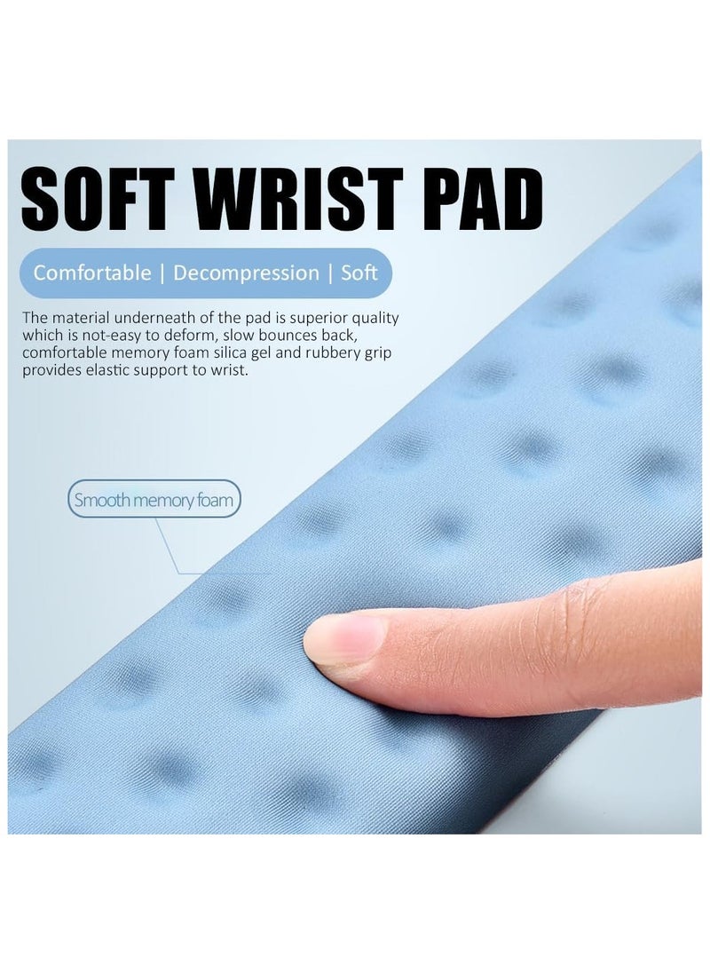 Rubik Wrist Support Mousepad with Keyboard Rest Pad, Large Memory Foam Ergonomic Mouse Pad with Non-Slip PU Base for Computer Laptop Gaming Office & Home Typing Pain Relief (Green)  - Image 2