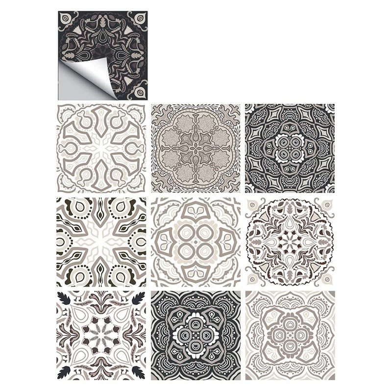 Jacklove 25 PCS Moroccan Style Tile Sticker  4x4 Inch(10x10cm) Traditional DIY Murals  Tile Waterproof Oil Proof Removable Decals for Bathroom & Kitchen Backsplash (4I-SVC0-ZV27) - Image 1