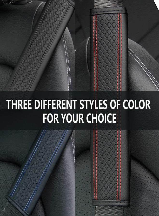Figpade 2PCS Car Seat Belt Cover Pad,Breathable Leather Seatbelt Covers for Shoulder Protection and Car Decorations,Universal Seatbelt Cushion Adding Car Seat Strap Pads Car Accessories Interior (Black/Red) - Image 5