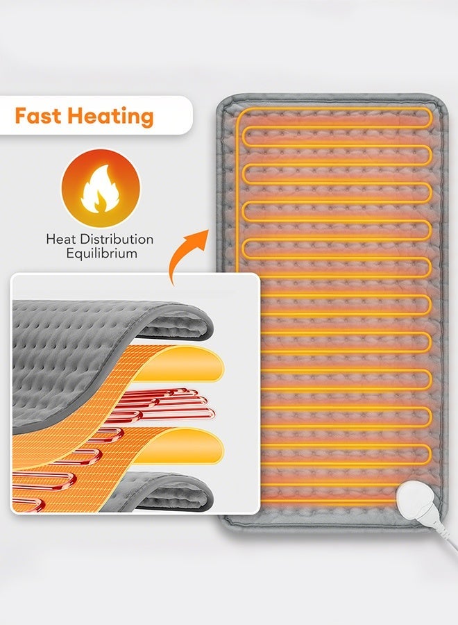 Yaqeen Electric Heating Pad With Automatic Switch-Off And 9 Temperature Settings And 4 Timer Settings Hot Bag For Back Pain And Period Pain Relief Heating Blanket For Back Neck Shoulde Machine Washable " 12 X 24" - Image 4