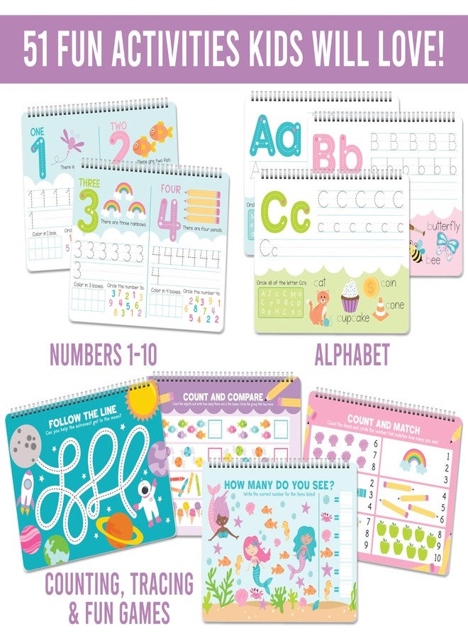 Hadley Designs ABC Tracing Books for Kids Ages 3-5 - Preschool Learning Activities, Dry Erase Writing Practice for Kids, Reusable Alphabet Letter Tracing PreK Workbooks Age 4-5, Pre K Graduation Gifts - Image 3