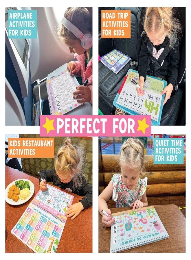 Hadley Designs ABC Tracing Books for Kids Ages 3-5 - Preschool Learning Activities, Dry Erase Writing Practice for Kids, Reusable Alphabet Letter Tracing PreK Workbooks Age 4-5, Pre K Graduation Gifts - Image 5