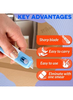 V TOWER 2Pcs Liquid Paper Correction Fluid Thermal Paper Correction Fluid - Package Opener Box Opener And Privacy Protection Paper Artifact Cover It Correction Fluid - 2 In 1 Thermal Paper Eraser & Box Cutter  - Image 3