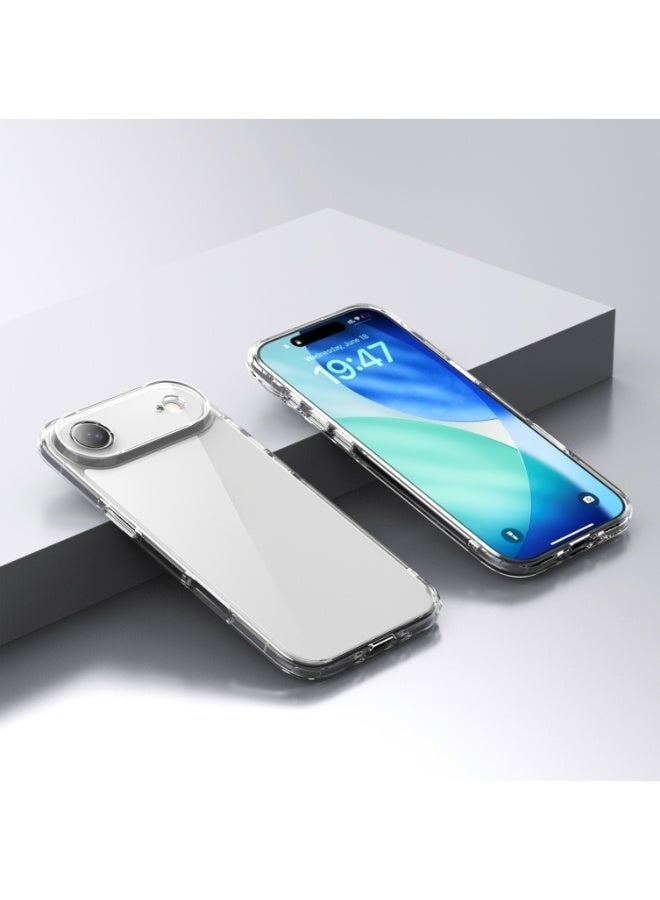 A magnetic ultra-thin protective case for iPhone 17 Air, compatible with MagSafe, providing full protection for the camera lens. Ultra-thin, lightweight, and transparent minimalist protective case (clear). - Image 3