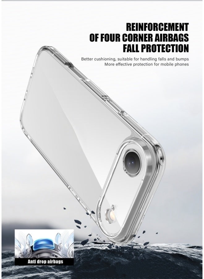 A magnetic ultra-thin protective case for iPhone 17 Air, compatible with MagSafe, providing full protection for the camera lens. Ultra-thin, lightweight, and transparent minimalist protective case (clear). - Image 4