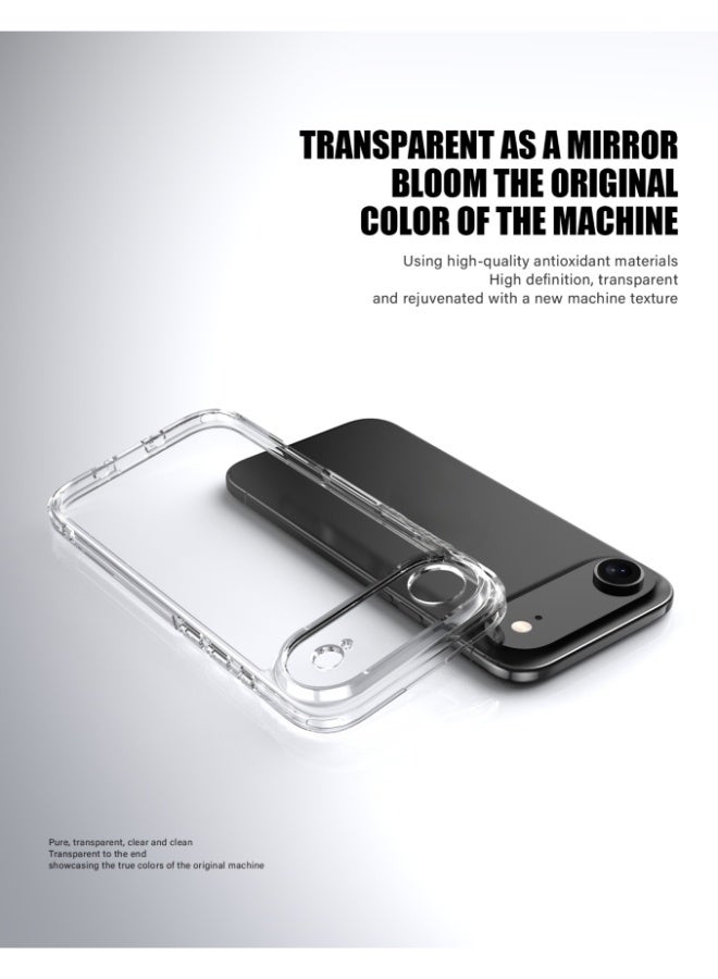 A magnetic ultra-thin protective case for iPhone 17 Air, compatible with MagSafe, providing full protection for the camera lens. Ultra-thin, lightweight, and transparent minimalist protective case (clear). - Image 5