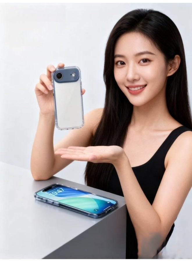 A magnetic ultra-thin protective case for iPhone 17 Air, compatible with MagSafe, providing full protection for the camera lens. Ultra-thin, lightweight, and transparent minimalist protective case (clear). - Image 2