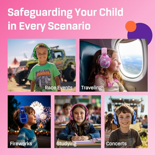 VANDERFIELDS Noise Cancelling Headphones for Kids, Age 3-16, Certified 27dB Noise Reduction, Sound Cancelling Safety Ear Muffs, Adjustable Size, Kids Ear Protection Events, Concerts, Fireworks, Autism - Image 5