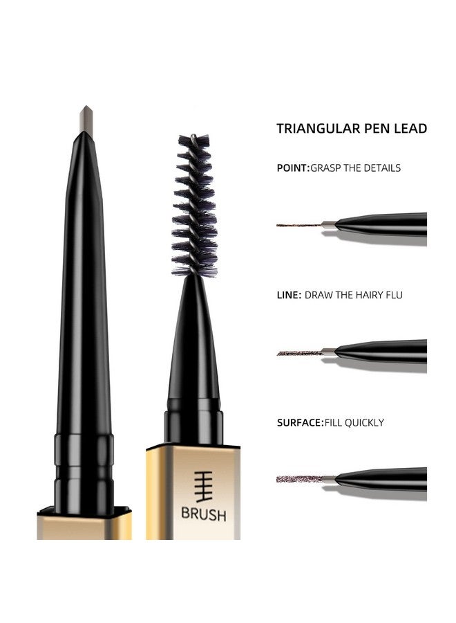 BECHY Eyebrow Pencil,3 Pcs Waterproof Longlasting Microblading Dark Brown Brow Pencil,Natural Eyebrow Makeup Ultra Slim Defining Eyebrow Pencils - Image 4