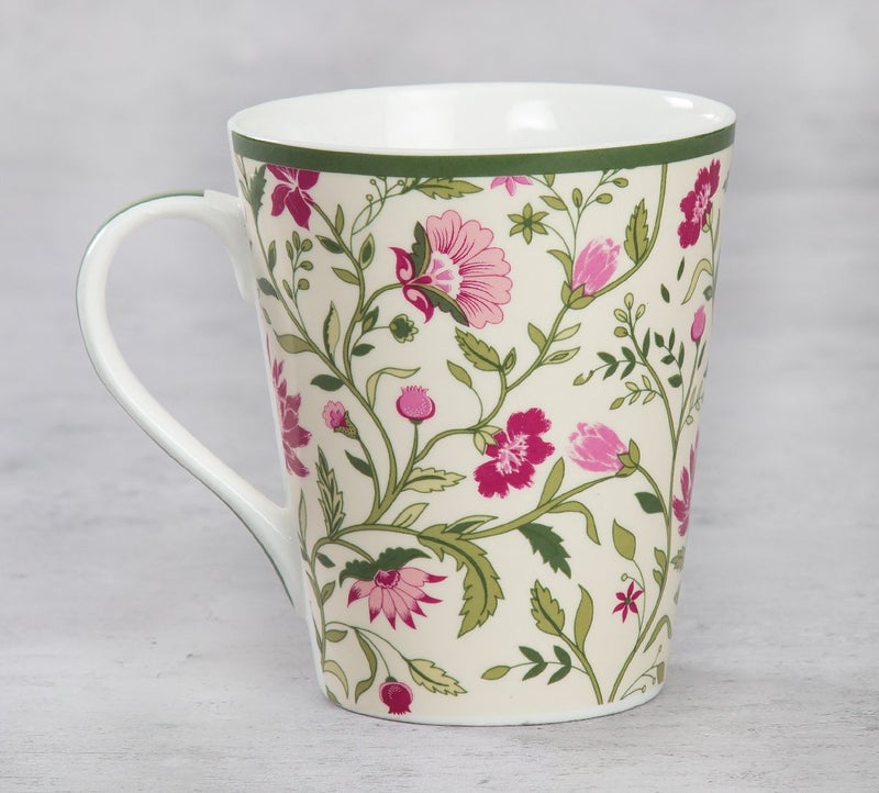 Clay Craft India Circus Floral Ceramic Mugs (Set of 2) | 300 ml Each | Multicolor Tea, Milk & Coffee Cups| Ideal for Home, Office & Gifting to Loved Ones - Image 5