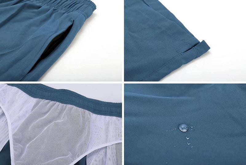 Tyhengta Men's Stretch Swim Trunks Quick Dry Beach Shorts with Zipper Pockets and Mesh Lining Copen Blue 32 - Image 4