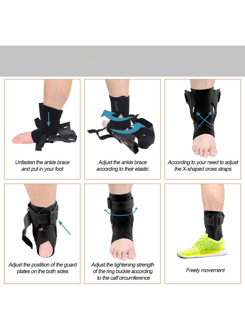 Sweet seven 1 Pcs Performance Ankle Brace for Men & Women - Support for Ankle Sprains, Basketball, Soccer, Volleyball - Size M  - Image 4