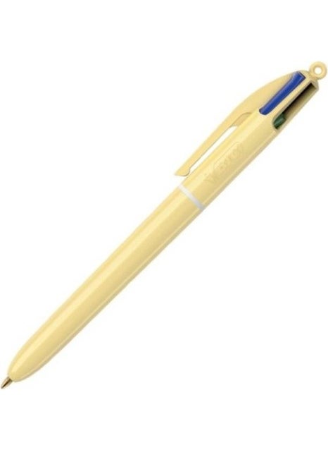 Bic 4 Color Pastel 4 Colored Ballpoint Pen Pastel Yellow 
