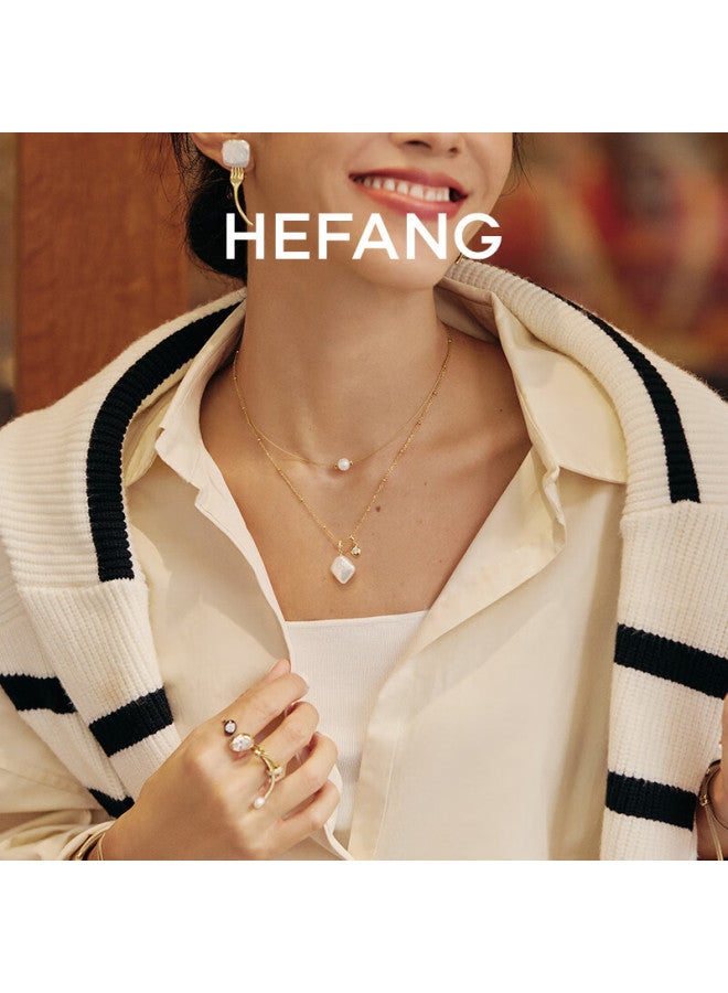 Hefang elry Floating Pearl Necklace, Choker Chain, Elegant Birthday And New Year Gift For Girlfriend - Image 1