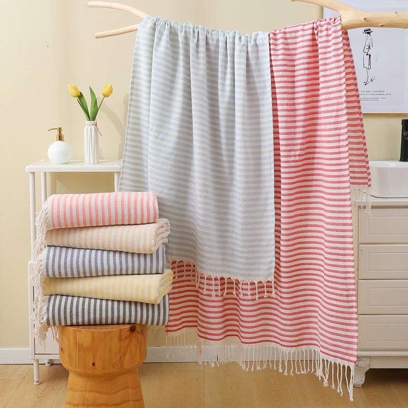 Cross-Border Wholesale European and American Thin Tassel Bath Towels, Thickened and Absorbent, Outdoor Sun Protection Bathing Turkish Beach  Towels - Image 3