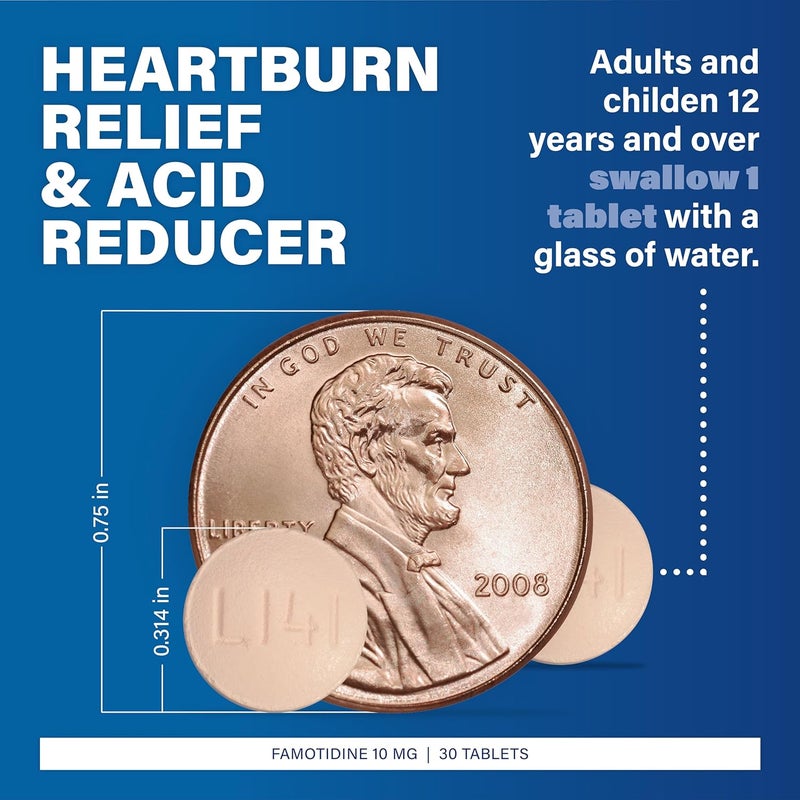 MAJOR Original Strength Heartburn Relief  Famotidine Tablets 10 mg  Acid Reducer  30 Tablets - Image 2