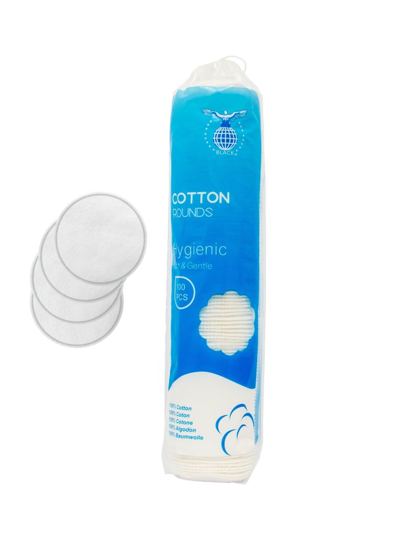 Black Make-up Cotton Pads 100 pieces - Image 1