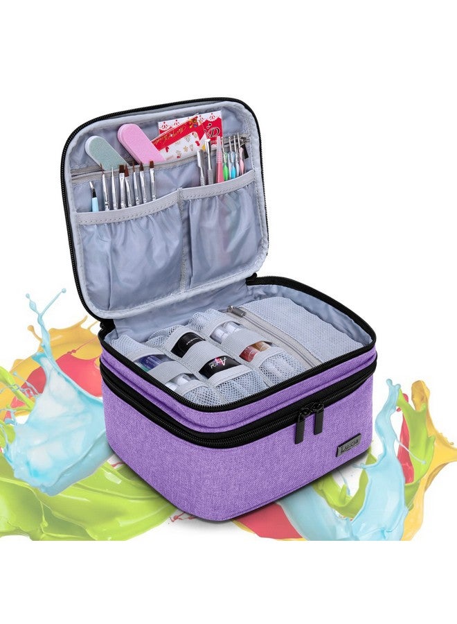 LUXJA Nail Polish Carrying Case Holds 20 Bottles (15Ml 0.5 Fl.Oz) Portable Organizer Bag For Nail Polish And Manicure Set Lavender  - Image 2