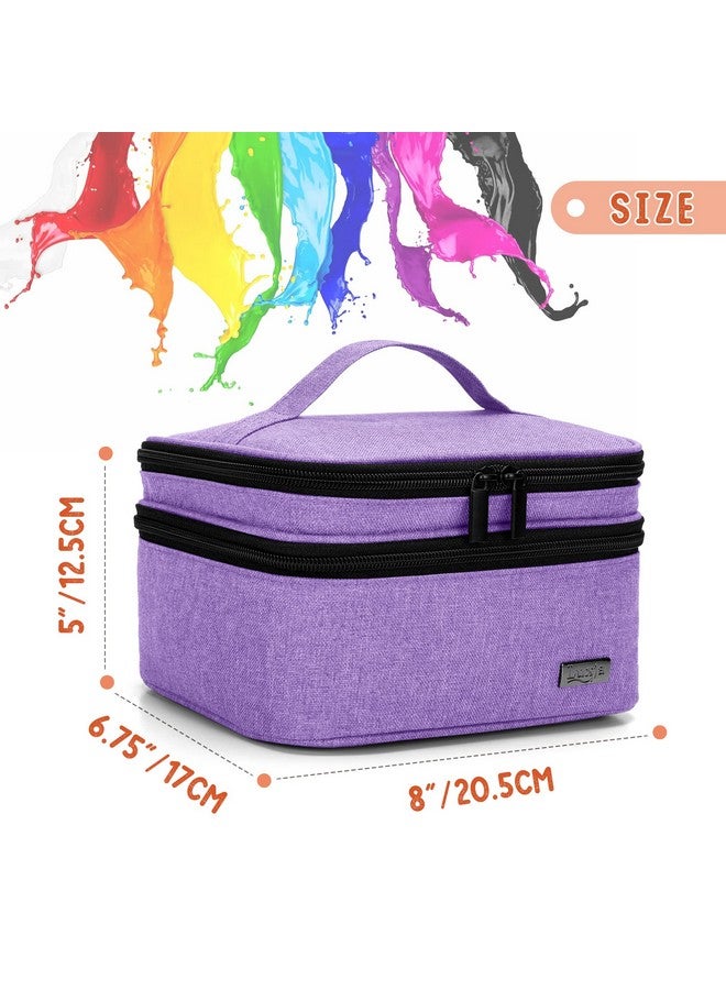 LUXJA Nail Polish Carrying Case Holds 20 Bottles (15Ml 0.5 Fl.Oz) Portable Organizer Bag For Nail Polish And Manicure Set Lavender  - Image 5