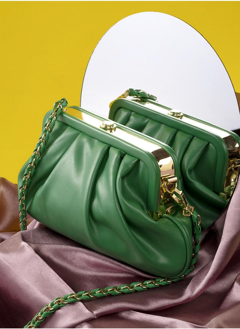 Haute Sauce - Gleaming Green Cross Body Bag+Handbag - Image 1