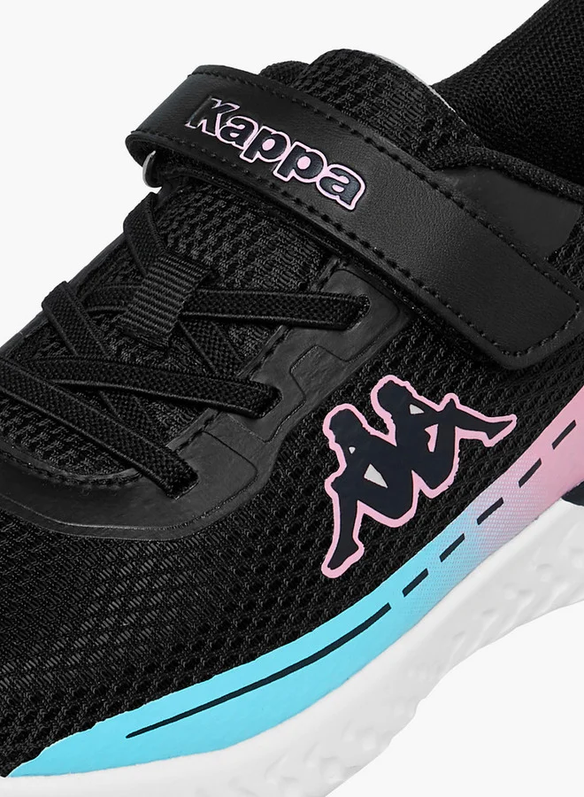 Kappa Girls' Mesh Panelled Sports Shoes with Hook and Loop Closure