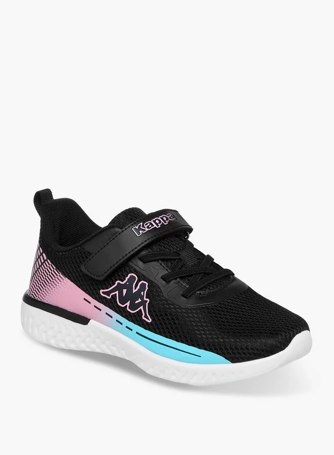 Kappa Girls' Mesh Panelled Sports Shoes with Hook and Loop Closure