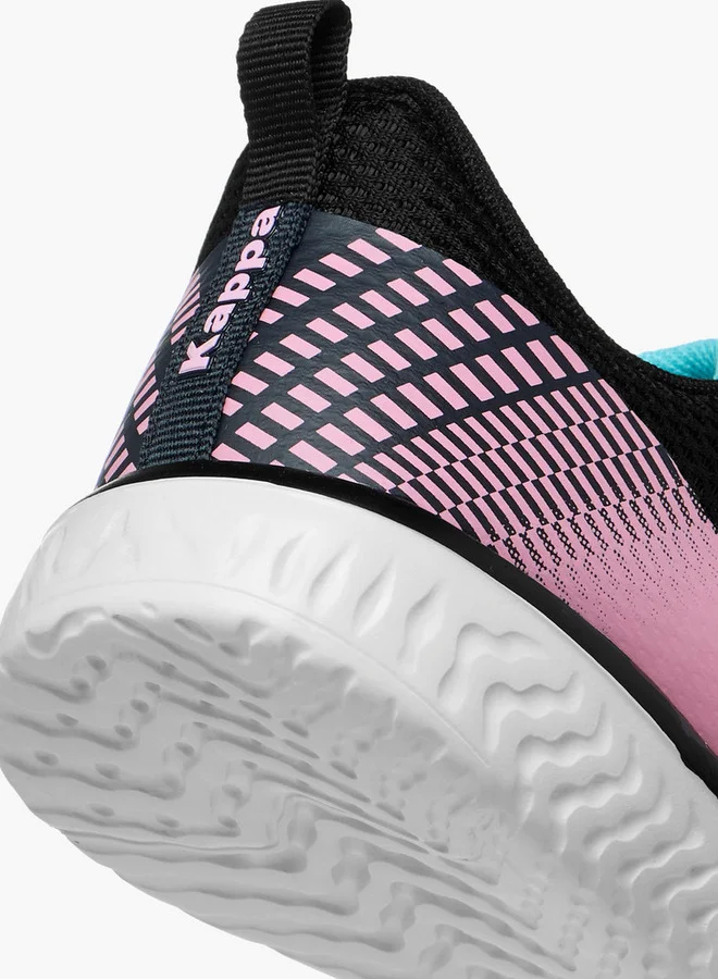 Kappa Girls' Mesh Panelled Sports Shoes with Hook and Loop Closure