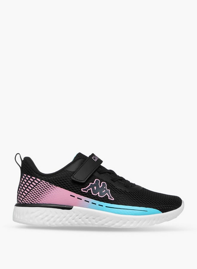 Kappa Girls' Mesh Panelled Sports Shoes with Hook and Loop Closure - Image 1