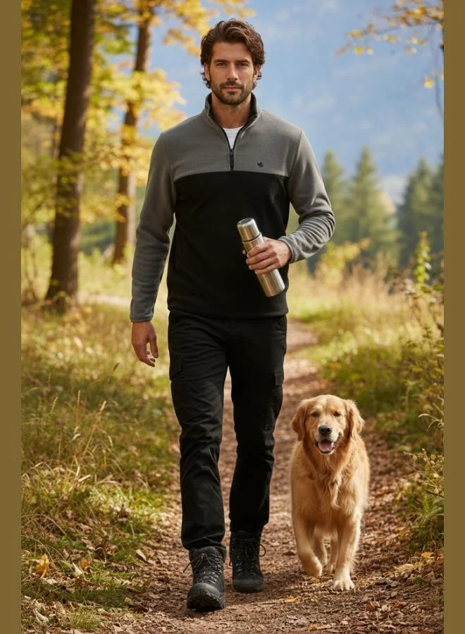 Buratti  Buratti Regular Fit Anti-Pilling Non-Pilling Standing Collar Winter Raised Polar Fleece Men's POLAR 5906016 for Men | Best Price UAE