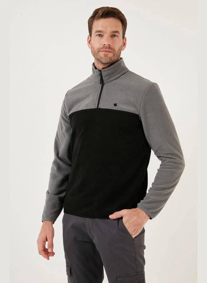 Buratti Regular Fit Anti-Pilling Non-Pilling Standing Collar Winter Raised Polar Fleece Men's POLAR 5906016