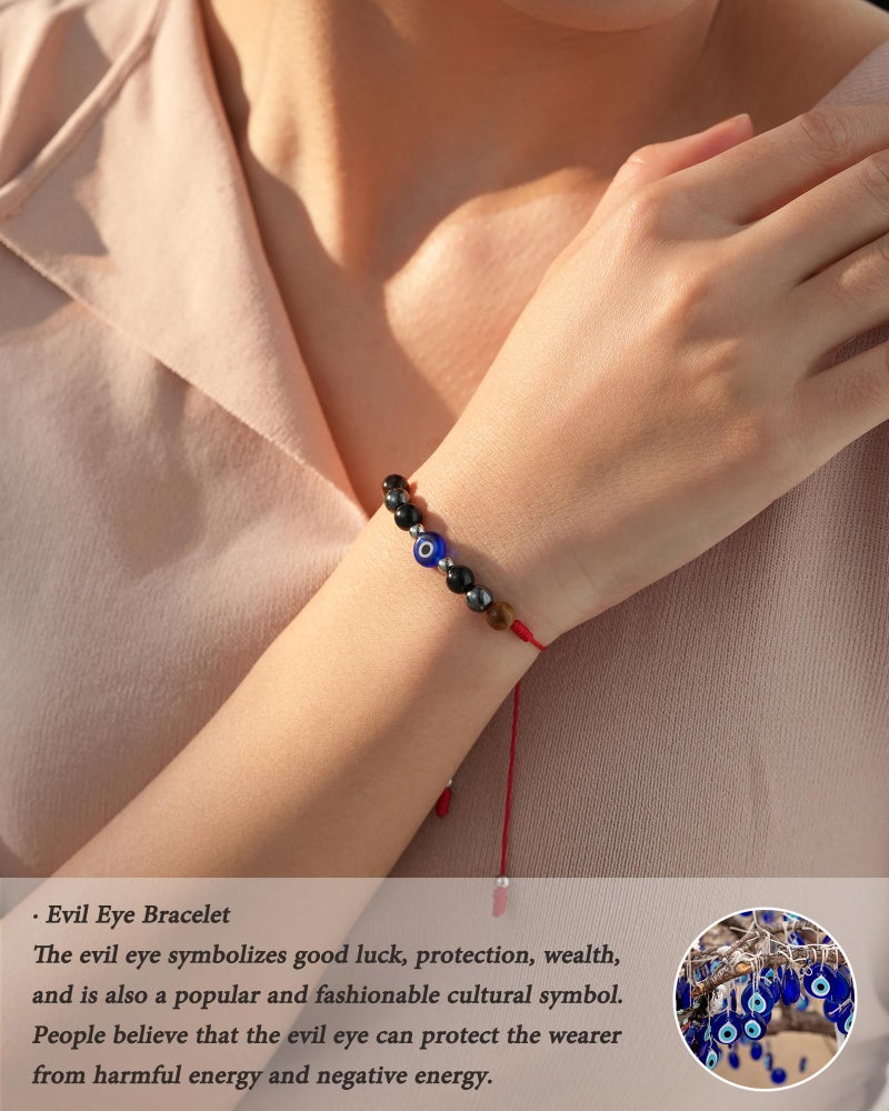 Tarsus Evil Eye Bracelets for Women Men Red String Bracelet for Women Evil Eye Jewelry Protection Charm Good Luck Gifts for Friends Coworker Sister - Image 3