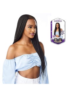 Sensationnel Cloud9 4X5 Braided Wig Hand Tied Swiss Lace Braided Wig With Large Lace Parting Area Cloud 9 Center Part Feedin 28 Inch(1B)  - Image 3