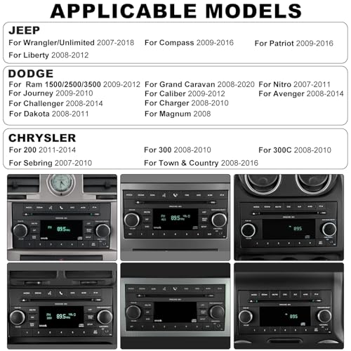 iCarSEPTON 5GWifi Upgrade Android Car Radio for Jeep Wrangler JK 20072018 Compass Patriot Dodge RAM 15002500 20092012 Touch Screen Car Stereo Wirelss Carplay Android Auto GPS Navigator FM Backup Camera - Image 3