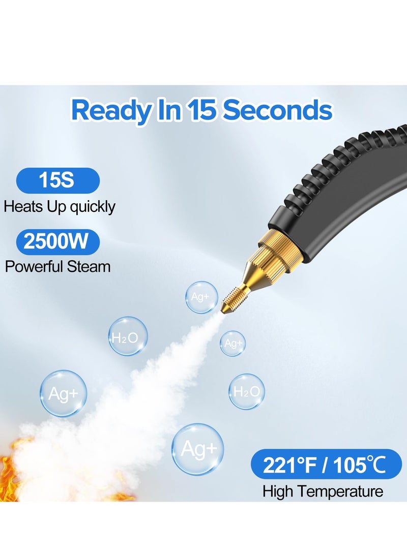 SYOSI - 2500W Steam Cleaner High Temperature Pressurized High Pressure Steamer for Cleaning Portable Handheld Steam Cleaners for Home Use Car Detailing Upholstery Kitchen Bathroom Grout and Tile - Image 1