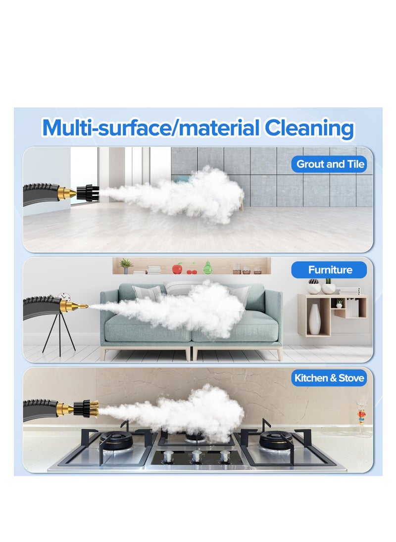 SYOSI - 2500W Steam Cleaner High Temperature Pressurized High Pressure Steamer for Cleaning Portable Handheld Steam Cleaners for Home Use Car Detailing Upholstery Kitchen Bathroom Grout and Tile - Image 1