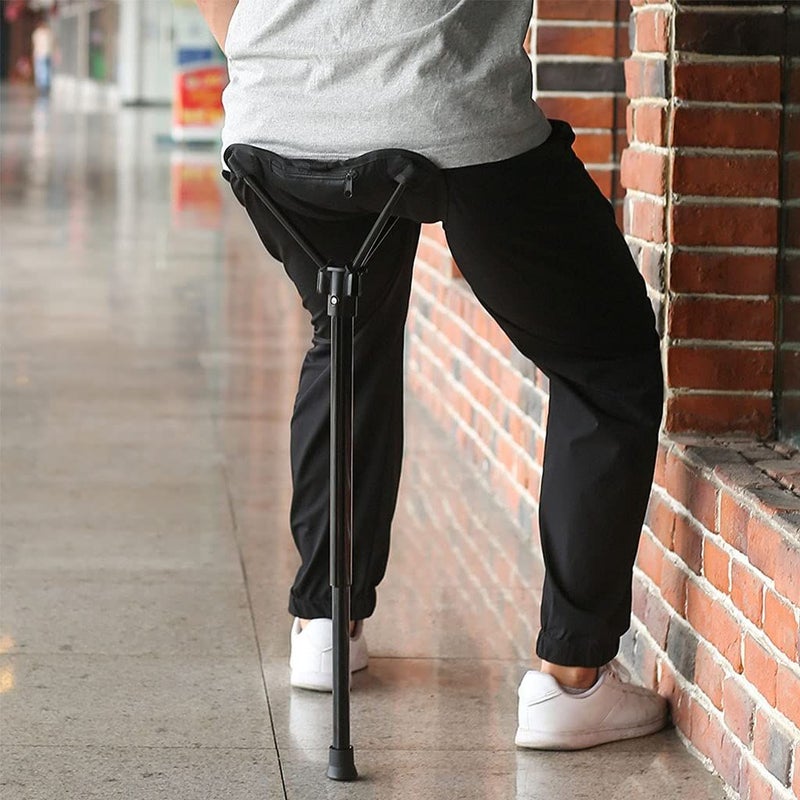 Adjustable Telescopic Folding Stool Portable Single Leg Chair For Outdoor Camping - Image 2
