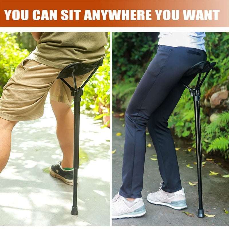 Adjustable Telescopic Folding Stool Portable Single Leg Chair For Outdoor Camping - Image 3
