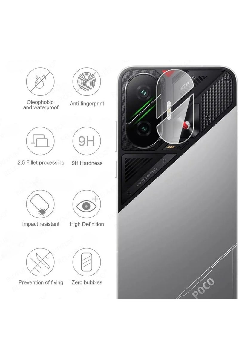 erorex 2 Pieces For Poco F7 5G Tempered glass 1-2Pcs 3D Camera Glass Protector for POCO F7 Back Lens Cover - Image 4