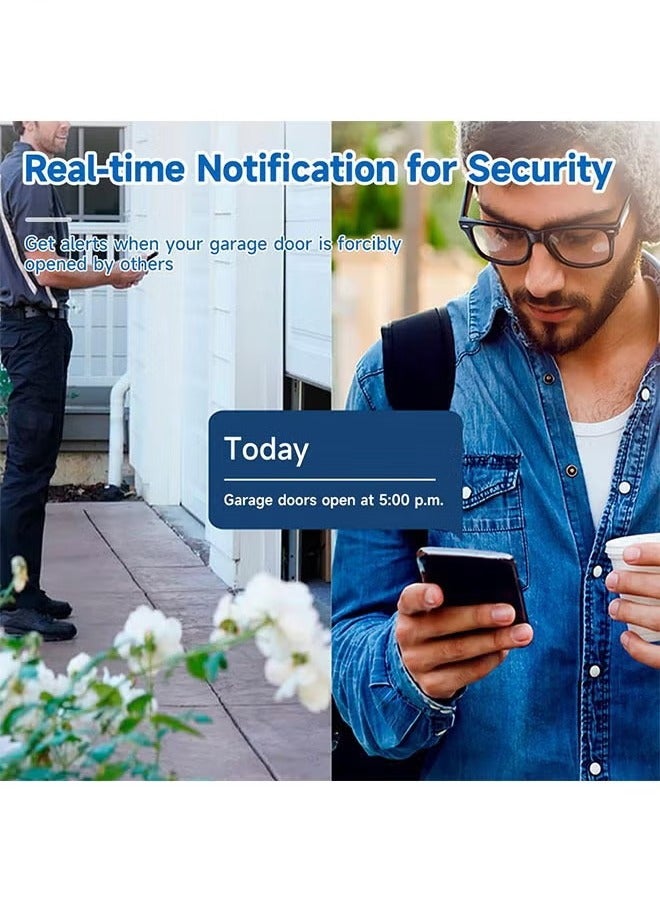 URBBKING Wifi Smart Garage Door Controller with Voice Control&timing Schedule&device Sharing&abnormal Monitoring-UK Smart Remote Garage Door Opener Switch Works with Alexa/Google Home/Smart Life/Tuya App  - Image 3