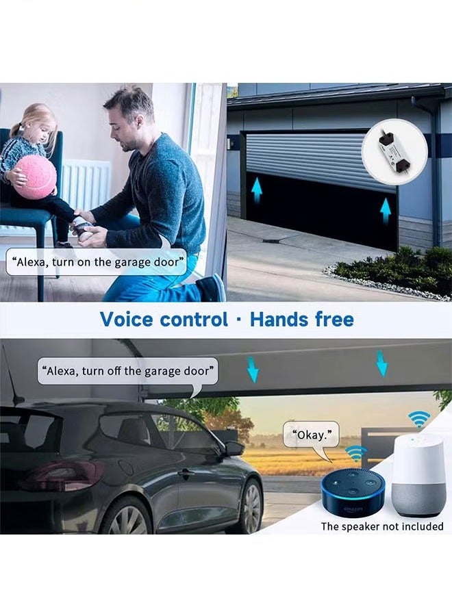 URBBKING Wifi Smart Garage Door Controller with Voice Control&timing Schedule&device Sharing&abnormal Monitoring-UK Smart Remote Garage Door Opener Switch Works with Alexa/Google Home/Smart Life/Tuya App  - Image 5