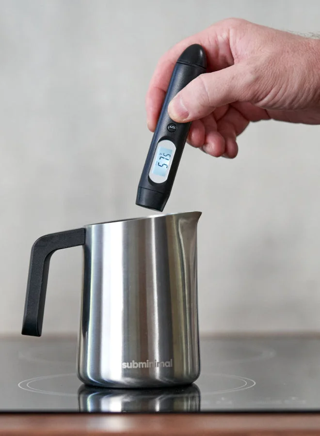 subminimal Contactless Milk Thermometer for Steaming Milk & Coffee |Smart, Portable, Lightweight Barista-Grade, Clean-Free Instant Milk Temperature w/ Coffee Thermometer | Battery Included