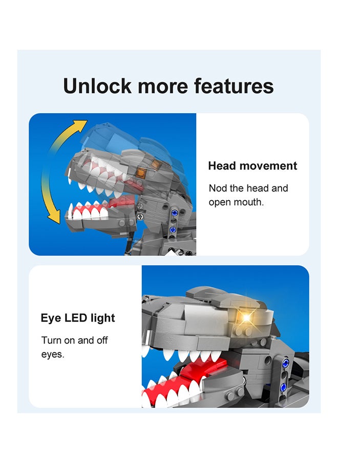 CaDA - CaDA Remote Control with Programmable APP Toy Building Blocks Set Grey Programming  Tyrannosaurus Rex C59006W 701pcs for +6 Years old - Image 1