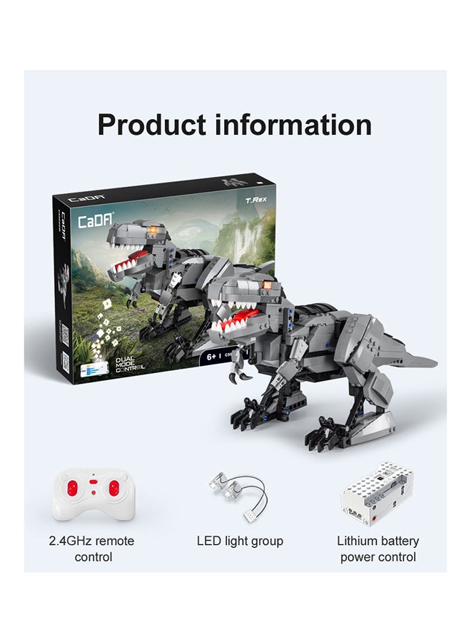 CaDA Remote Control with Programmable APP Toy Building Blocks Set Grey Programming  Tyrannosaurus Rex C59006W 701pcs for +6 Years old - Image 4
