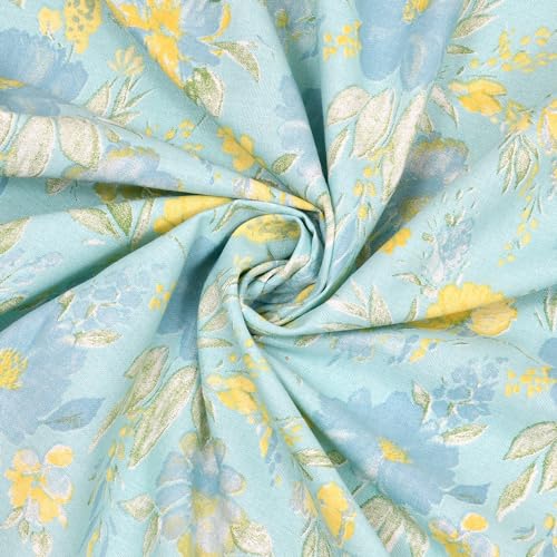 haus & kinder 100% Cotton Bedsheet for King Size, 120 TC, King Size Bed Sheet for Double Bed with 2 Pillow Cover, Blue Bell Blooms - Image 5
