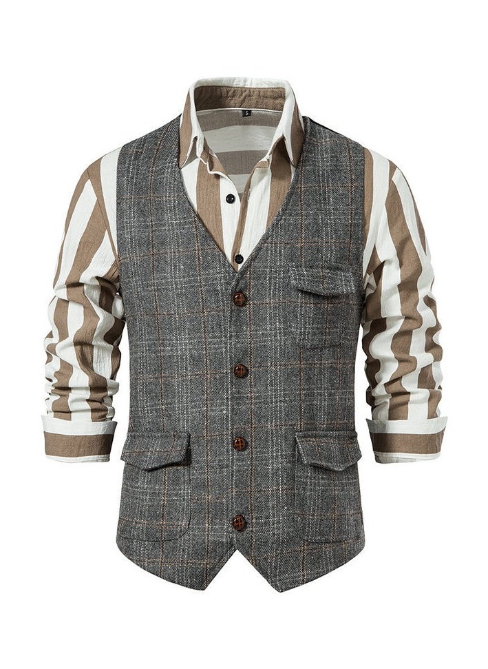 KUYING New Fashionable Casual Suit Vest  - Image 1